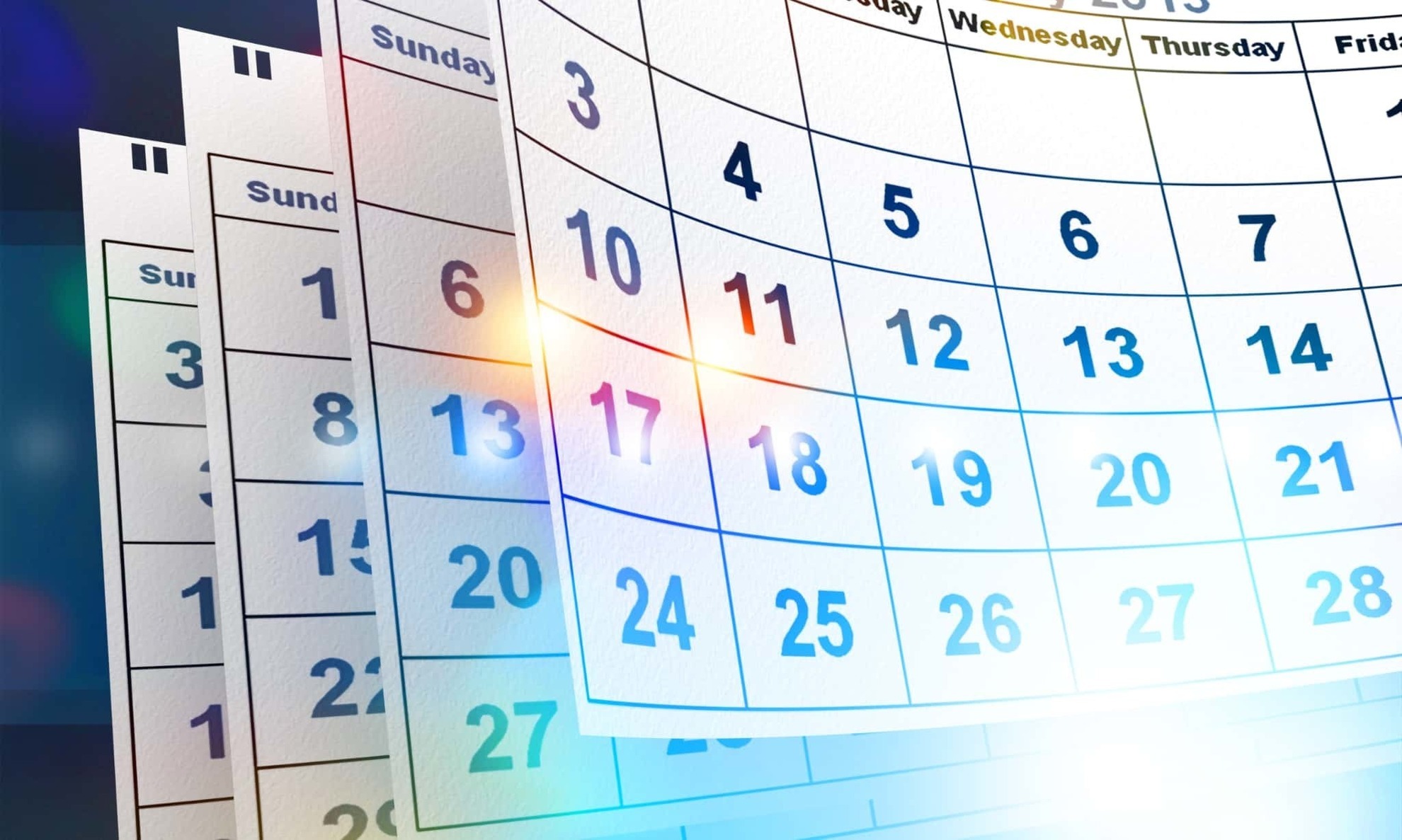 小児矯正にかかる治療期間を示すカレンダー