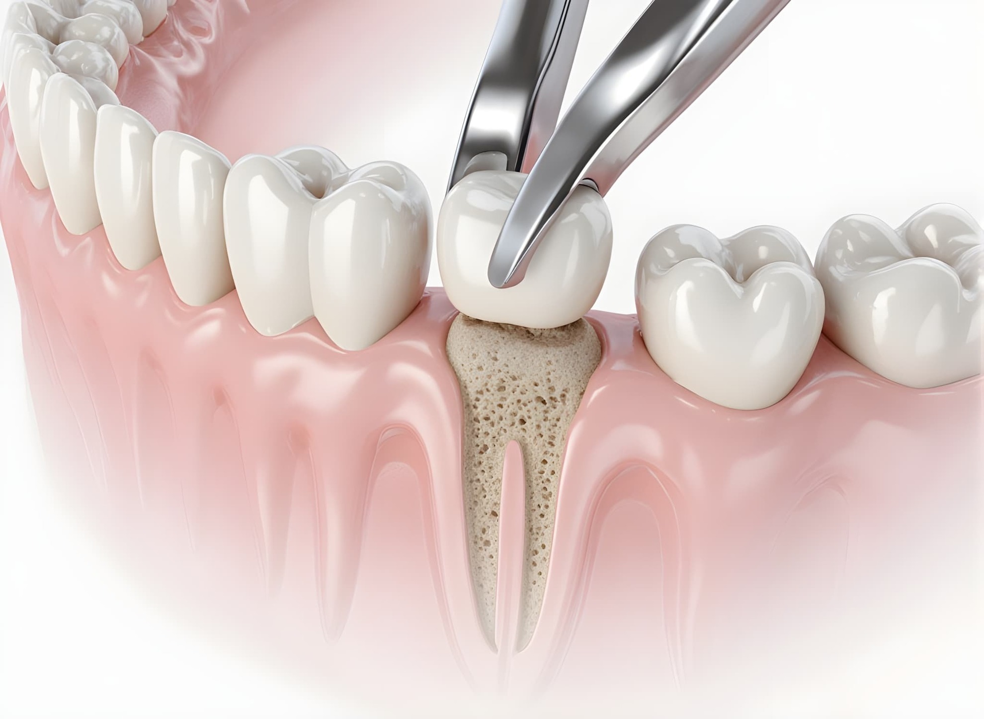 インビザライン治療前に抜歯をする様子