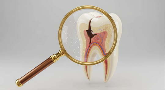 検査で虫歯が見つかったイメージ