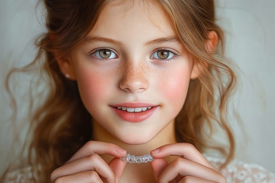 インビザライン・ファーストで歯列を整える子ども